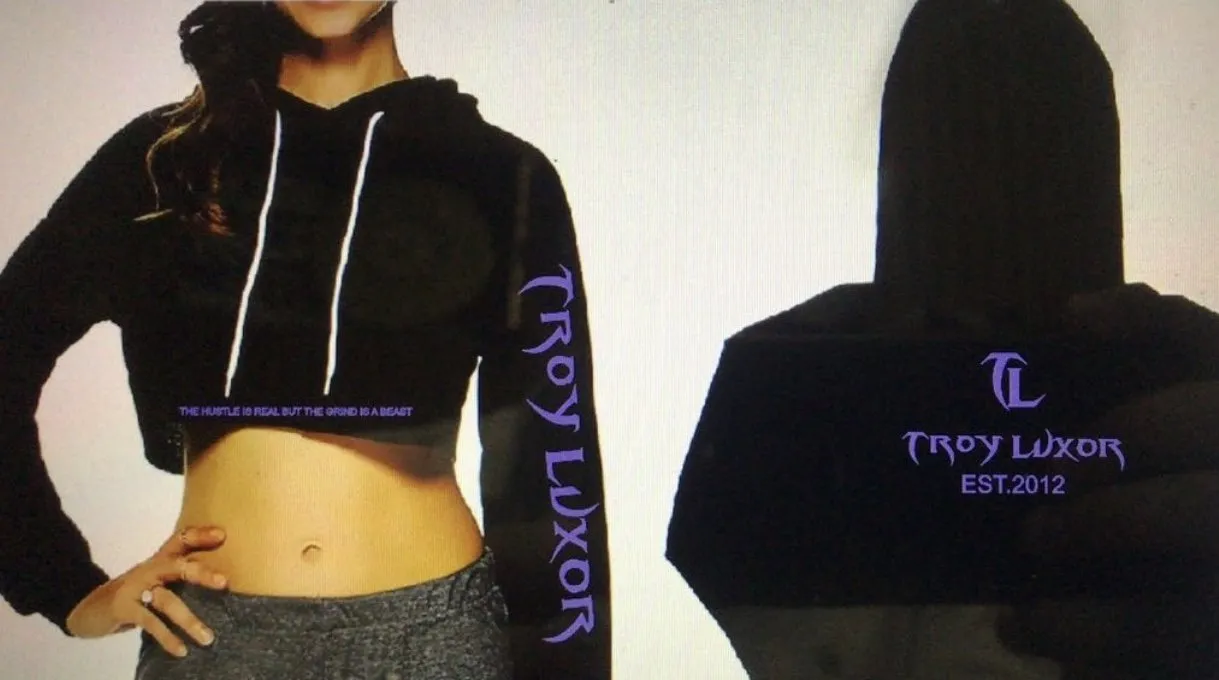 Troy Luxor Women's Classic Crop Top Hoodies