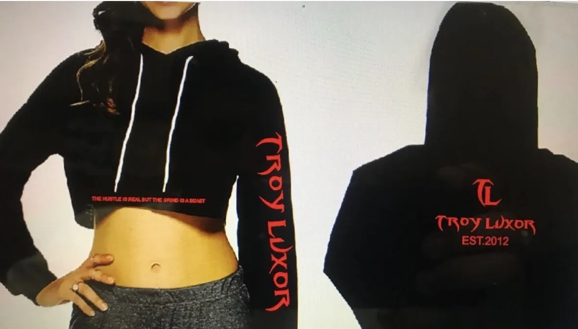 Troy Luxor Women's Classic Crop Top Hoodies