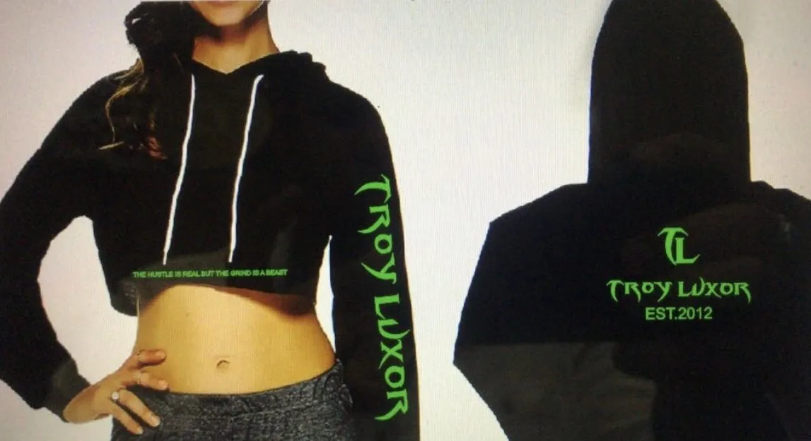 Troy Luxor Women's Classic Crop Top Hoodies
