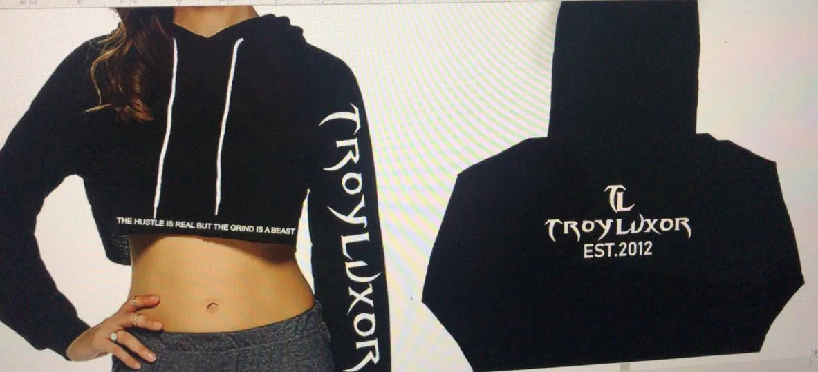Troy Luxor Women's Classic Crop Top Hoodies