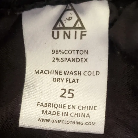 UNIF faded black skinny jeans size 25