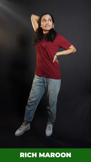 Unisex Rich Maroon T shirt