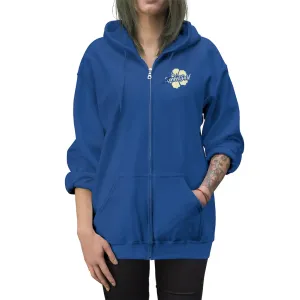 Unisex Zip Up Hoodie Yellow Flower
