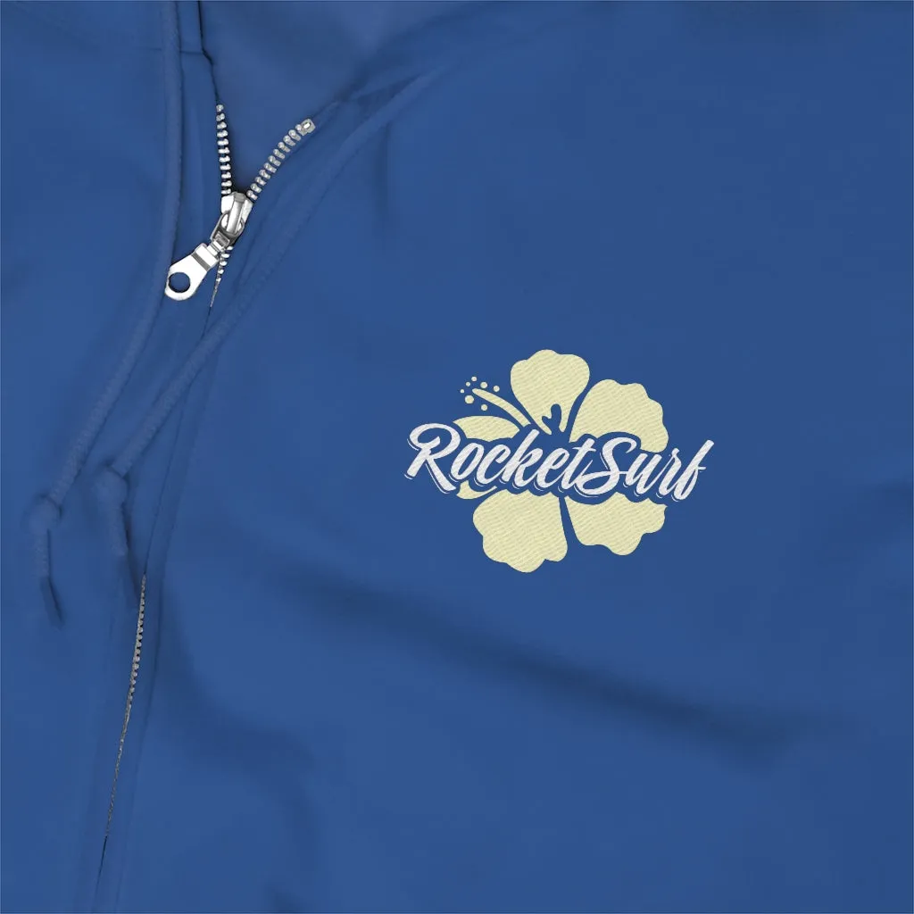Unisex Zip Up Hoodie Yellow Flower