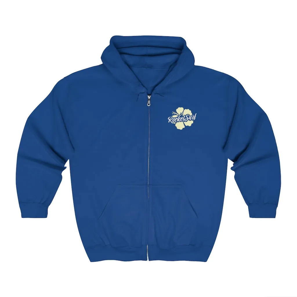 Unisex Zip Up Hoodie Yellow Flower