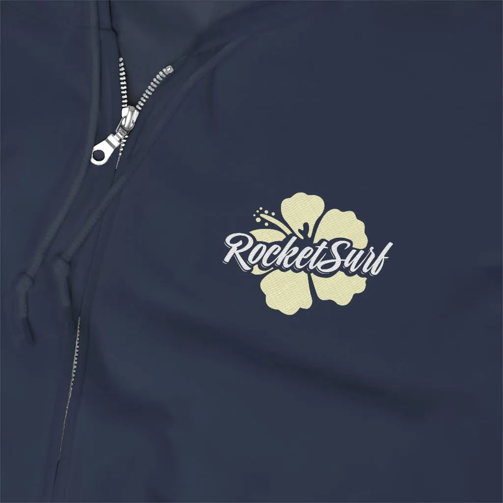 Unisex Zip Up Hoodie Yellow Flower