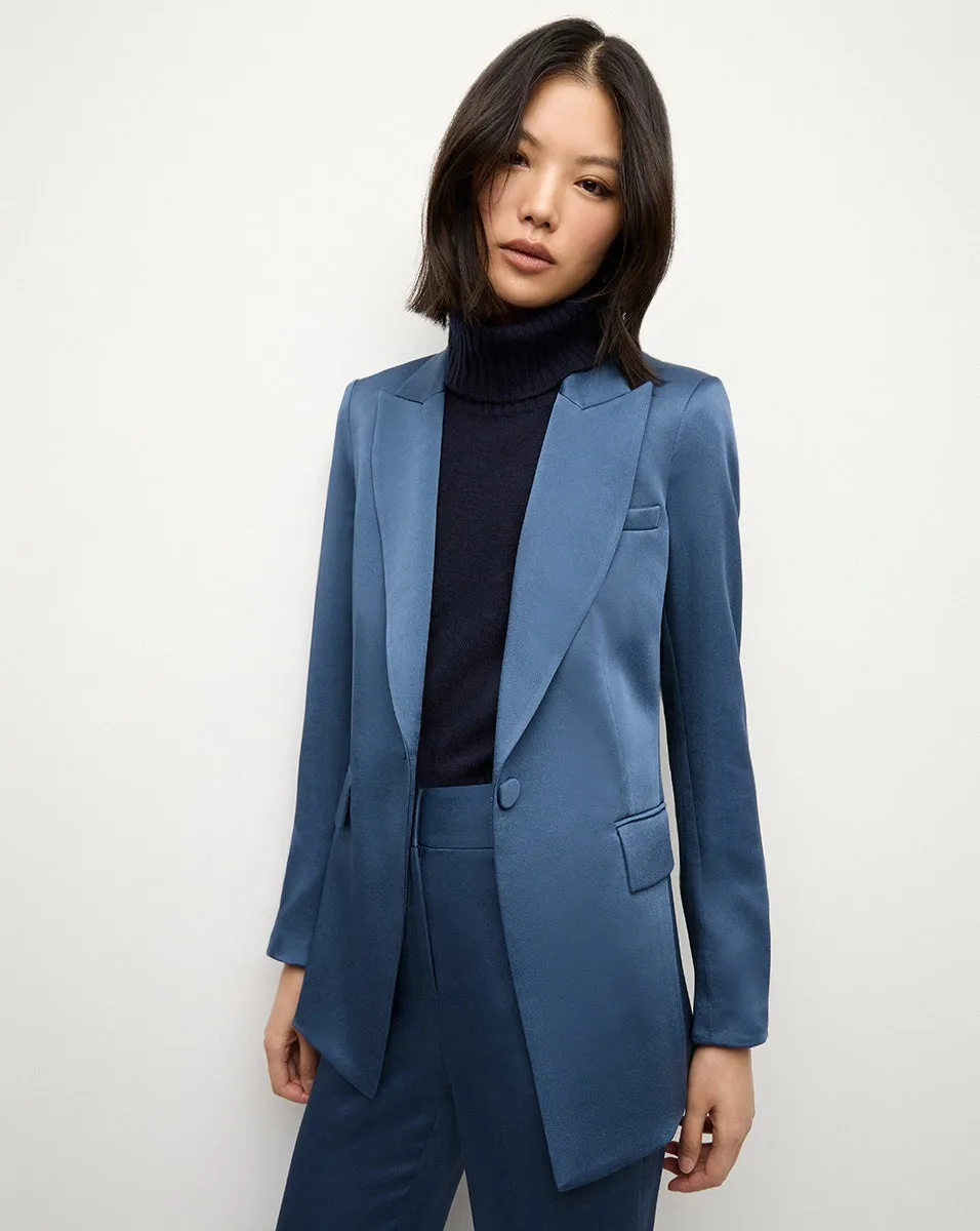 Veronica Beard Long and Lean Dickey Jacket in Blue Stone
