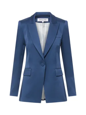 Veronica Beard Long and Lean Dickey Jacket in Blue Stone