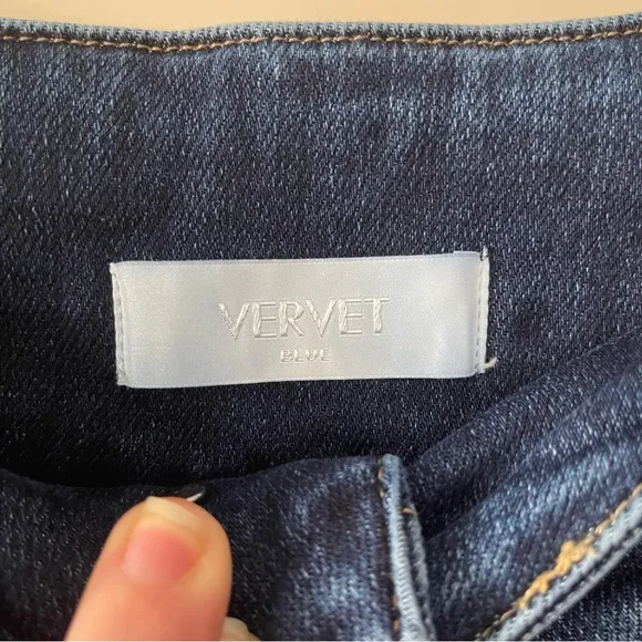 Vervet Me Started High Rise Triple Waistband Skinny Jeans Distressed Size 31