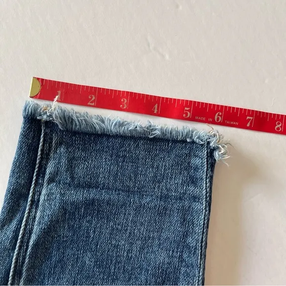 Vervet Me Started High Rise Triple Waistband Skinny Jeans Distressed Size 31