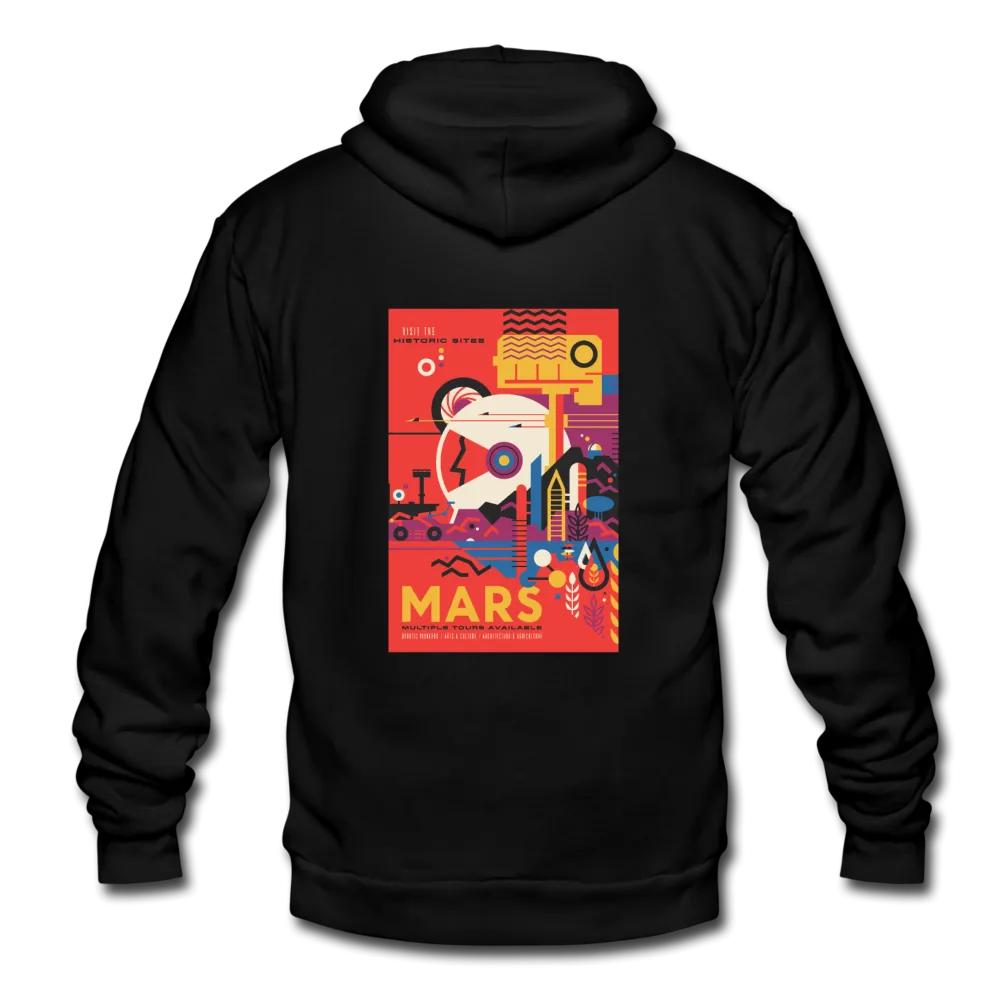 Visit the Historic Sites - MARS - Unisex Fleece Zip Hoodie