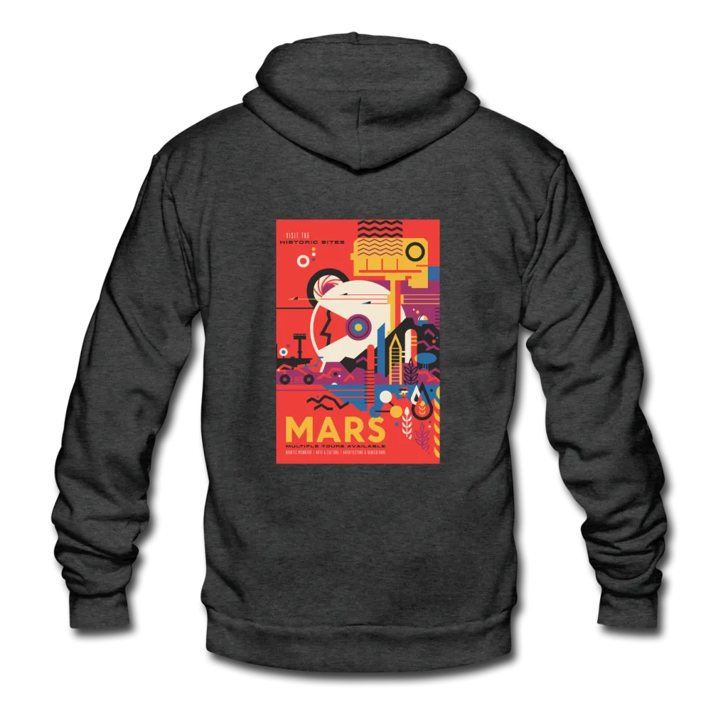 Visit the Historic Sites - MARS - Unisex Fleece Zip Hoodie
