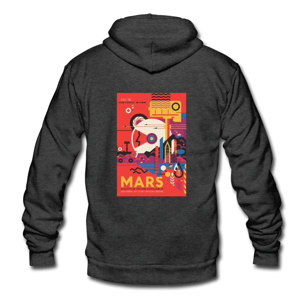 Visit the Historic Sites - MARS - Unisex Fleece Zip Hoodie