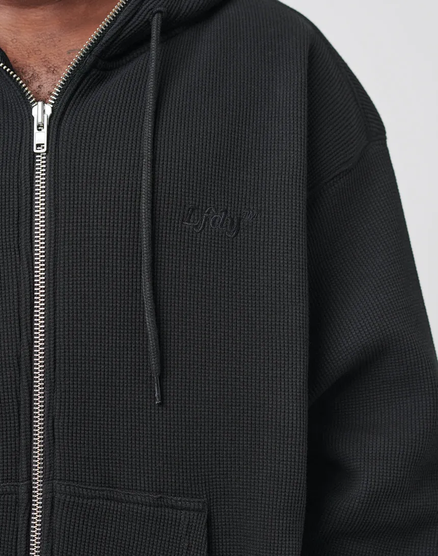 Waffle Hooded Zip