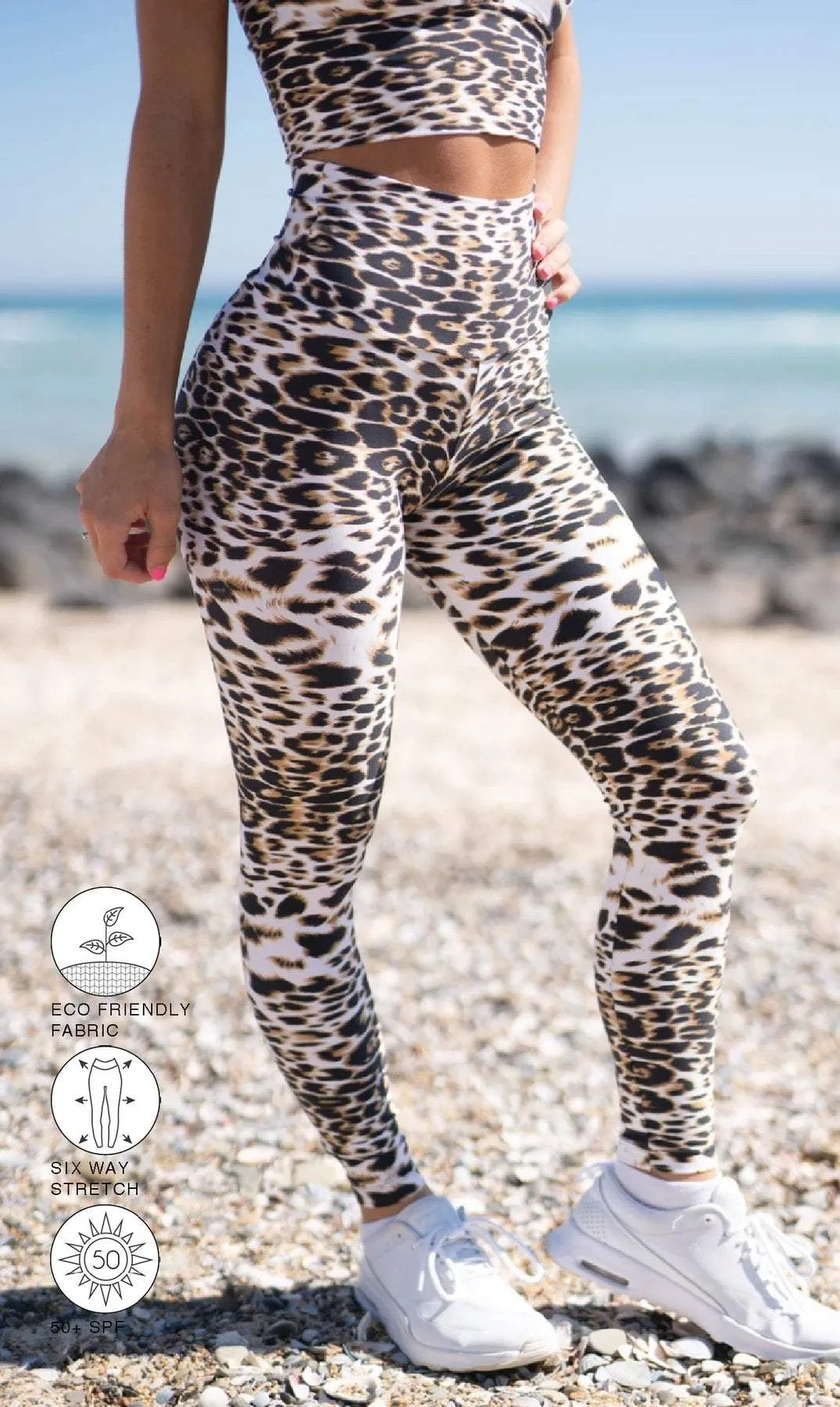 White Cheetah Ultra High Waist Leggings