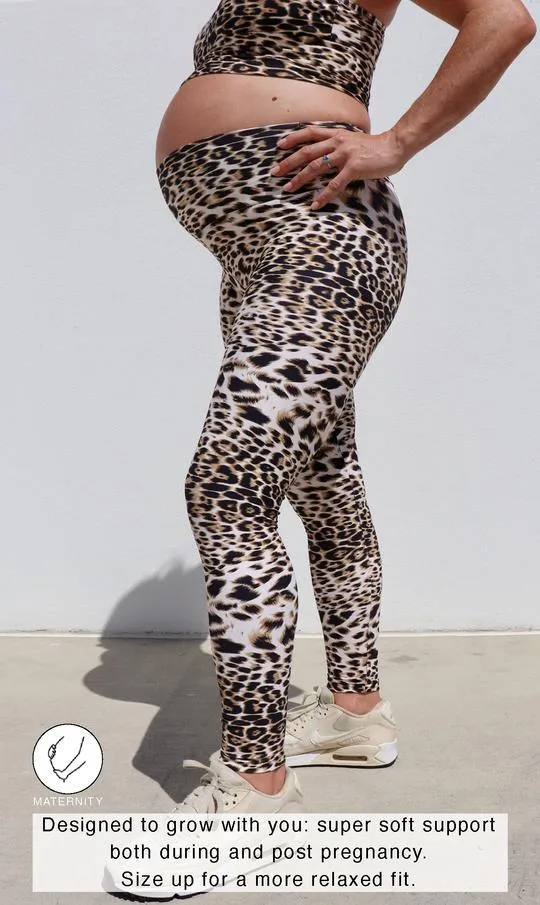 White Cheetah Ultra High Waist Leggings