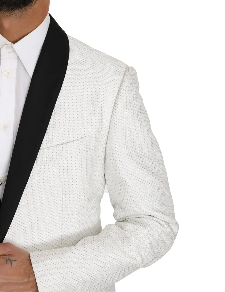 White Pattern MARTINI Blazer Jacket