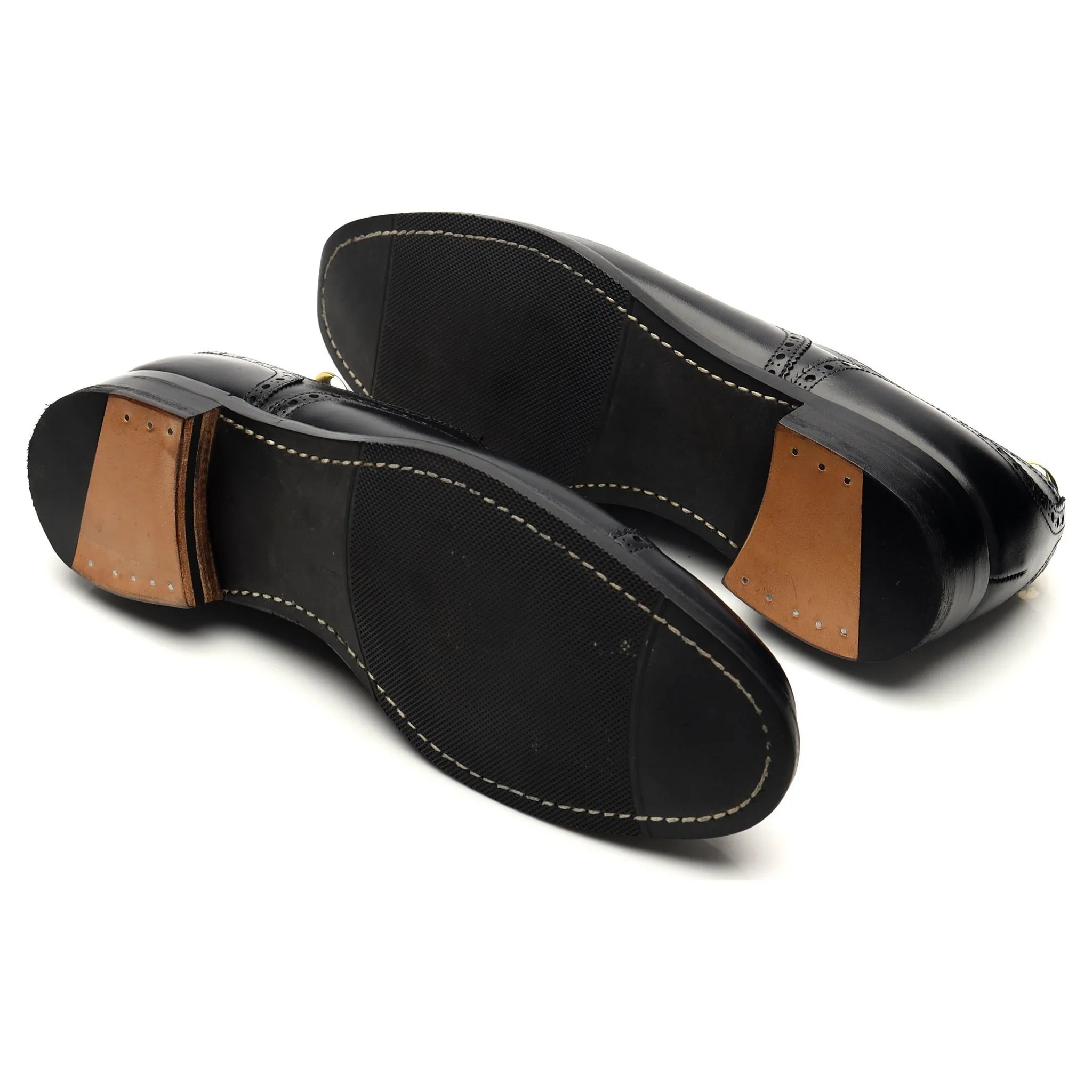 'Wilfred' Black Leather Oxford Brogue UK 7 F