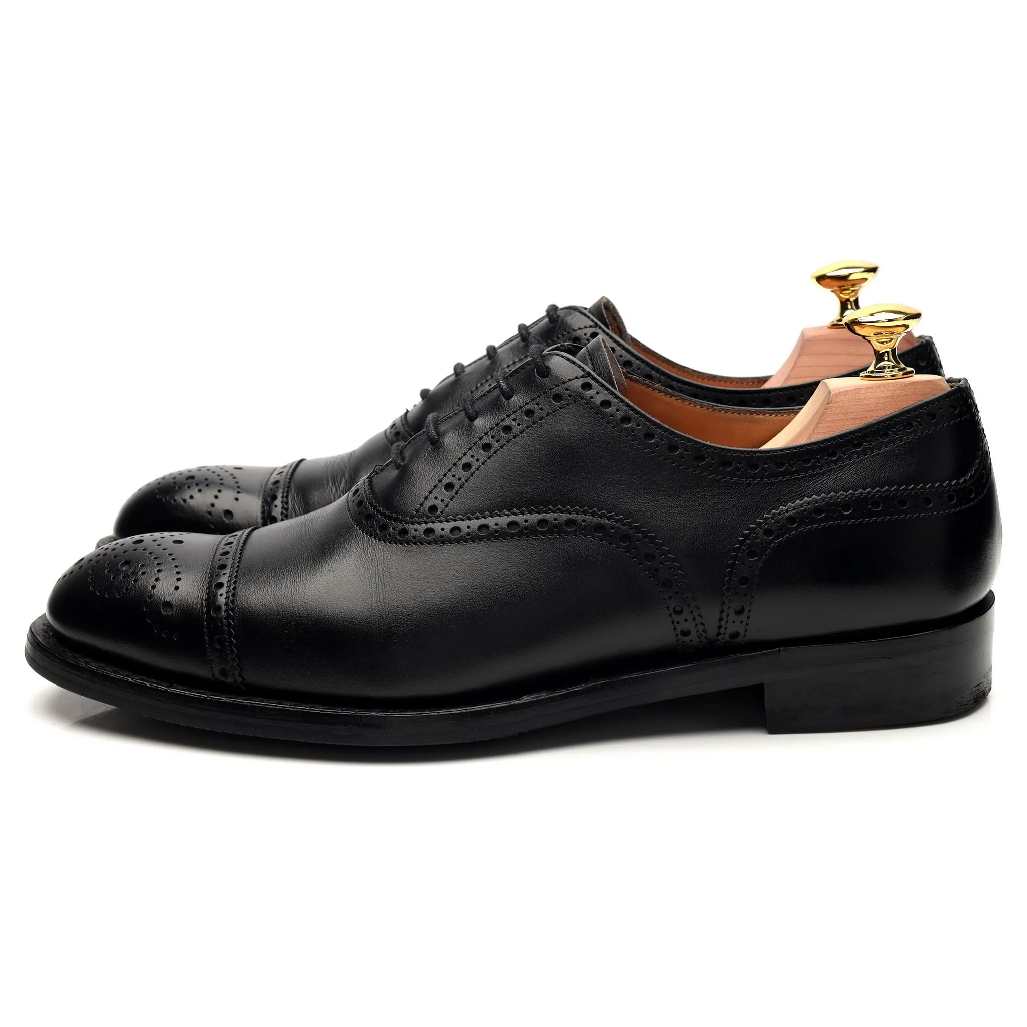 'Wilfred' Black Leather Oxford Brogue UK 7 F