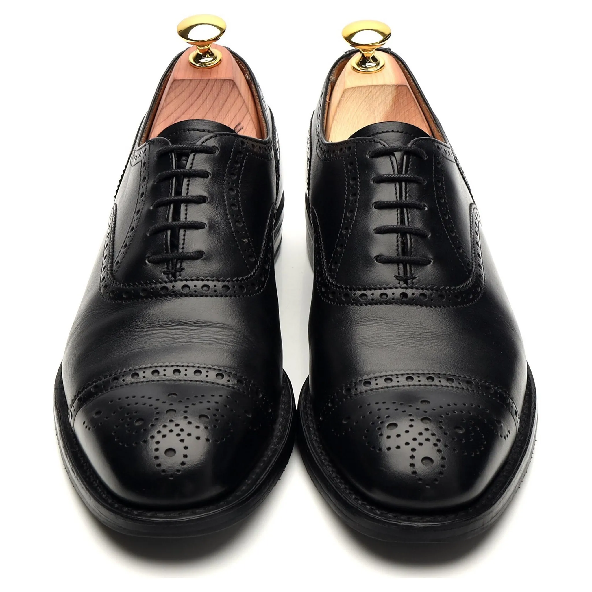'Wilfred' Black Leather Oxford Brogue UK 7 F