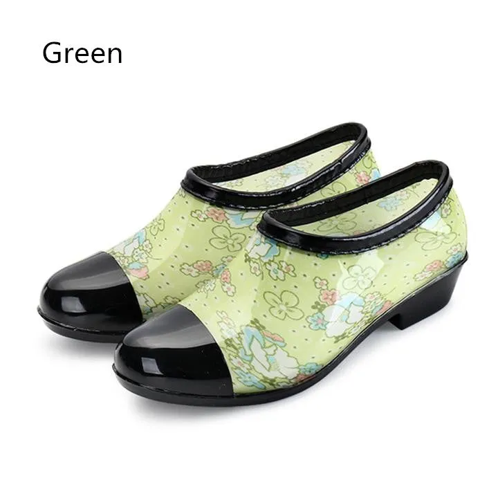 Women Waterproof Rain and Garden Shoe Slip On Low Boot