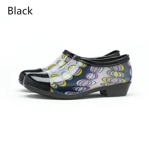 Women Waterproof Rain and Garden Shoe Slip On Low Boot