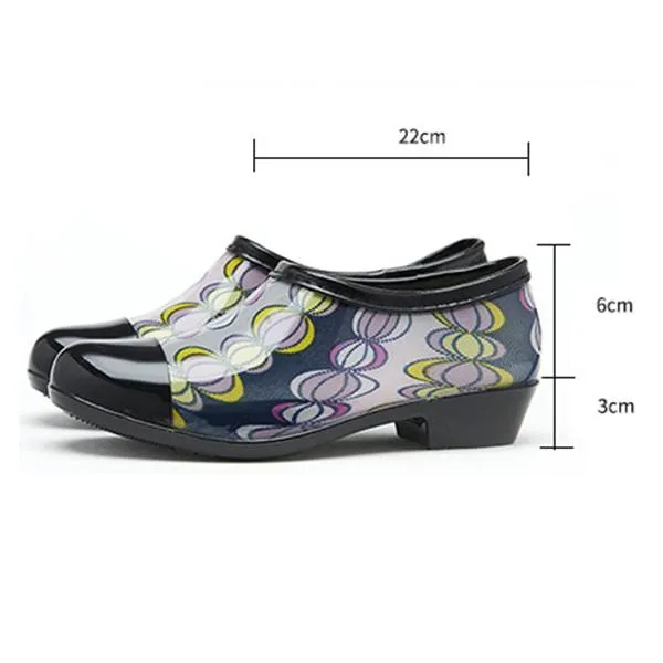 Women Waterproof Rain and Garden Shoe Slip On Low Boot