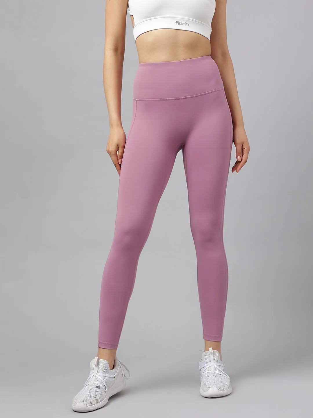 Women's high-rise side mesh stripes training tights