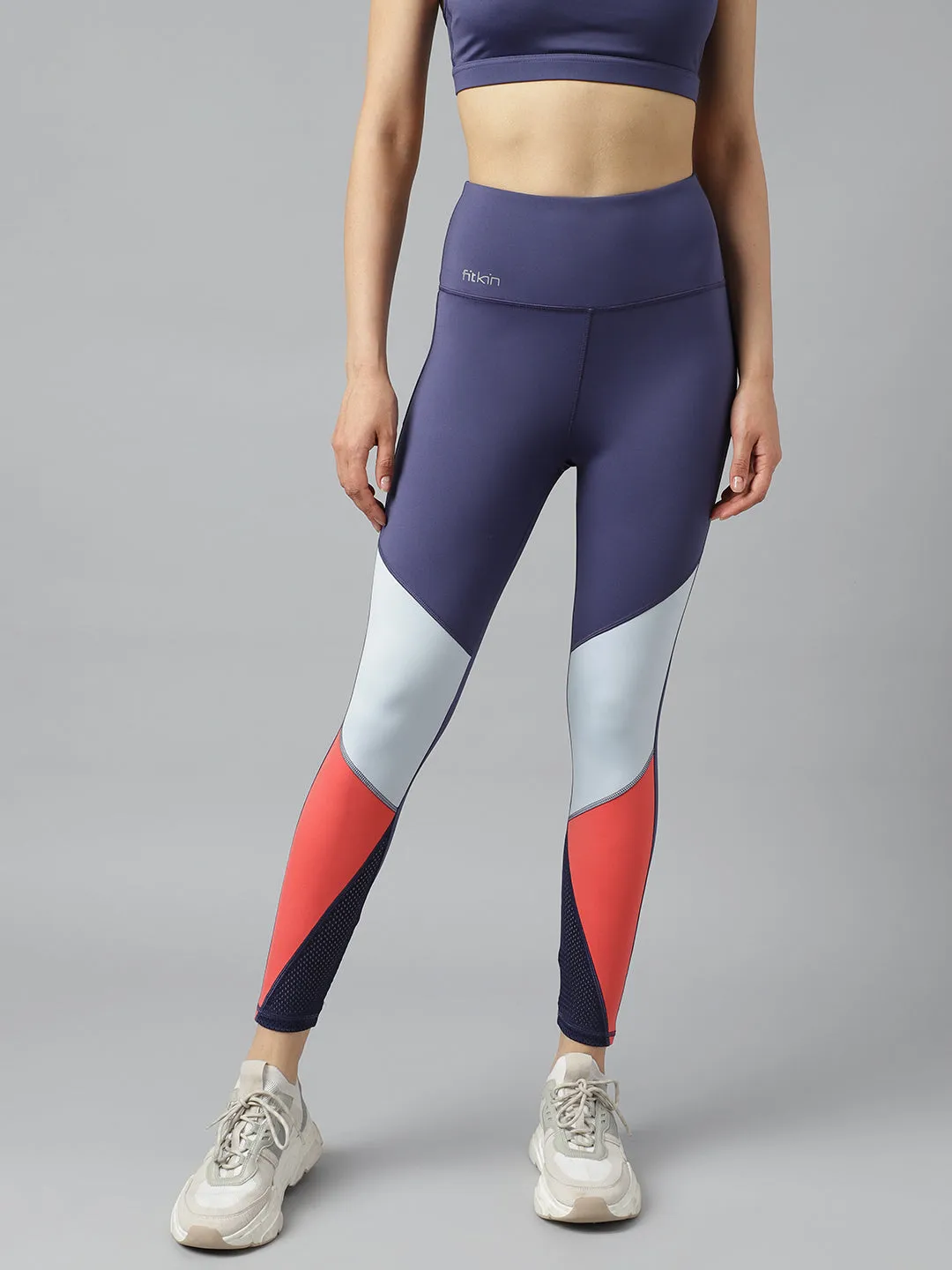 Women's high waist coloblock training tights