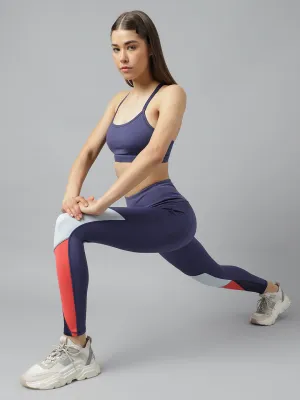 Women's high waist coloblock training tights