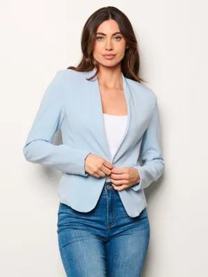 WOMEN'S LONG SLEEVES OPEN FRONT POCKETS BLAZER