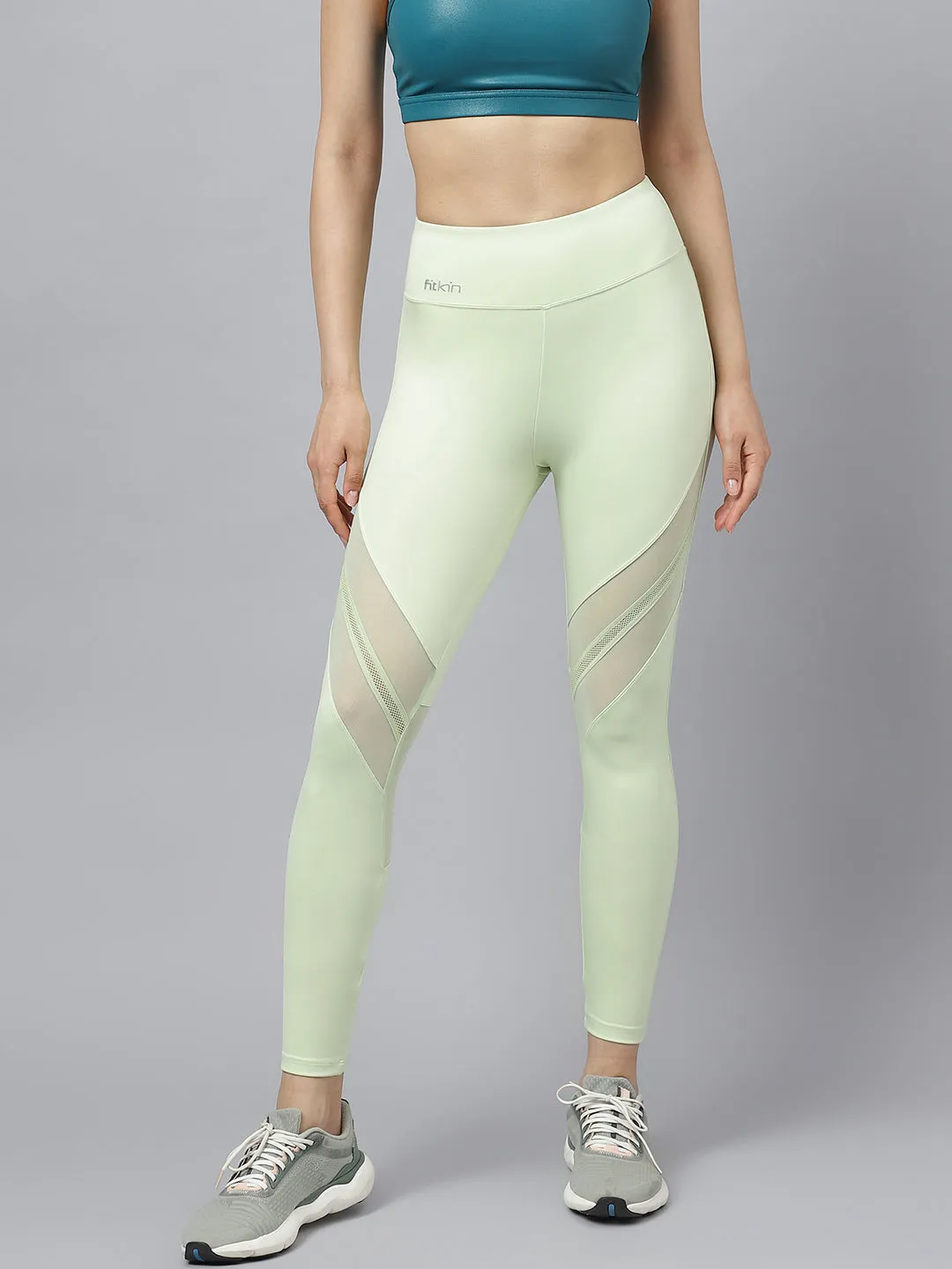 Women's mesh panel training tights