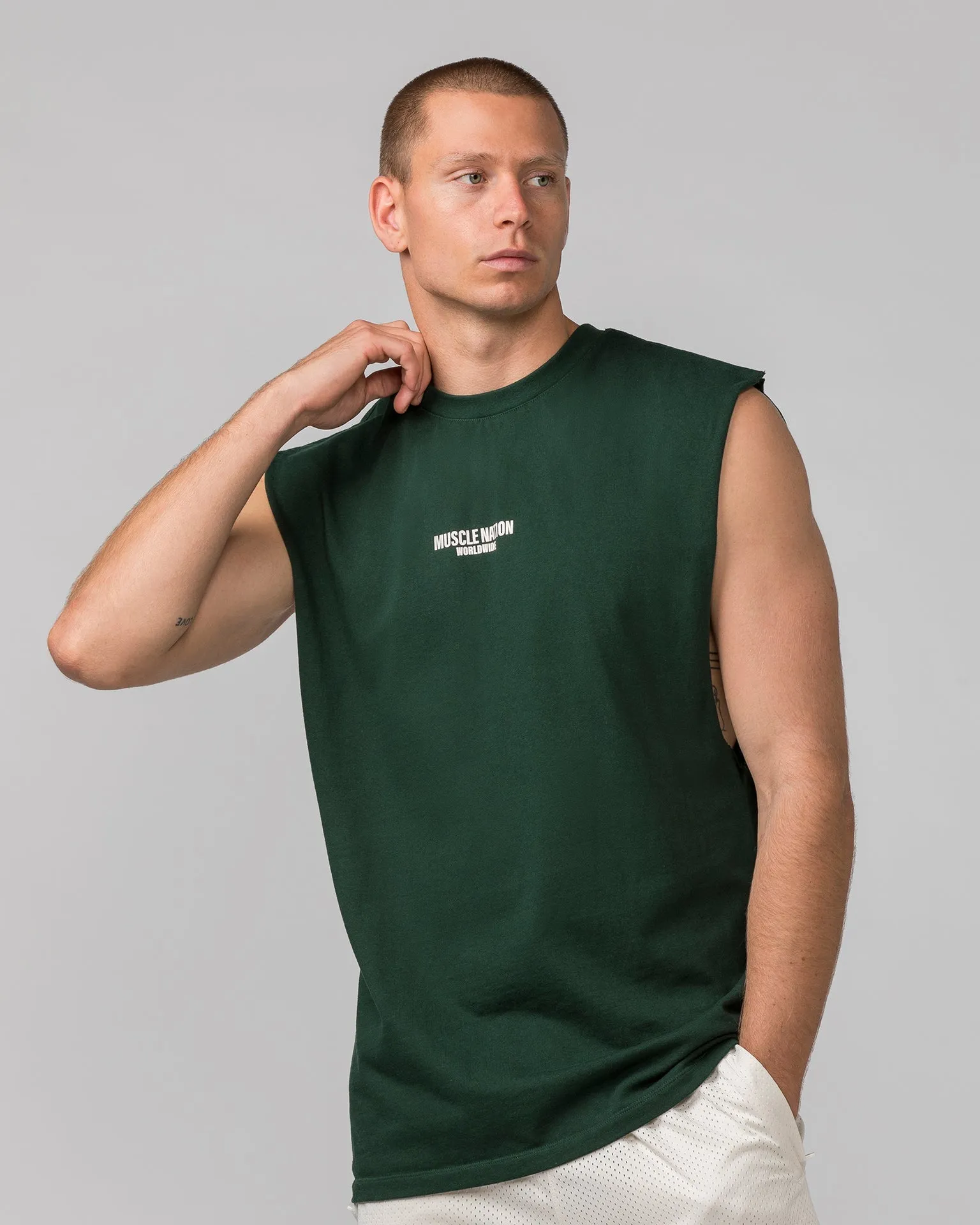 Worldwide Muscle Tank - Forest Green