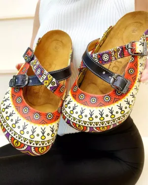 Yellow Geometric Clogs - WCAL3217