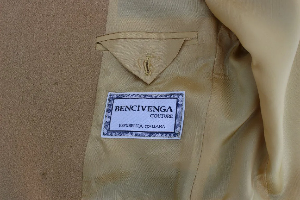 Yellow Three Button Blazer Jacket