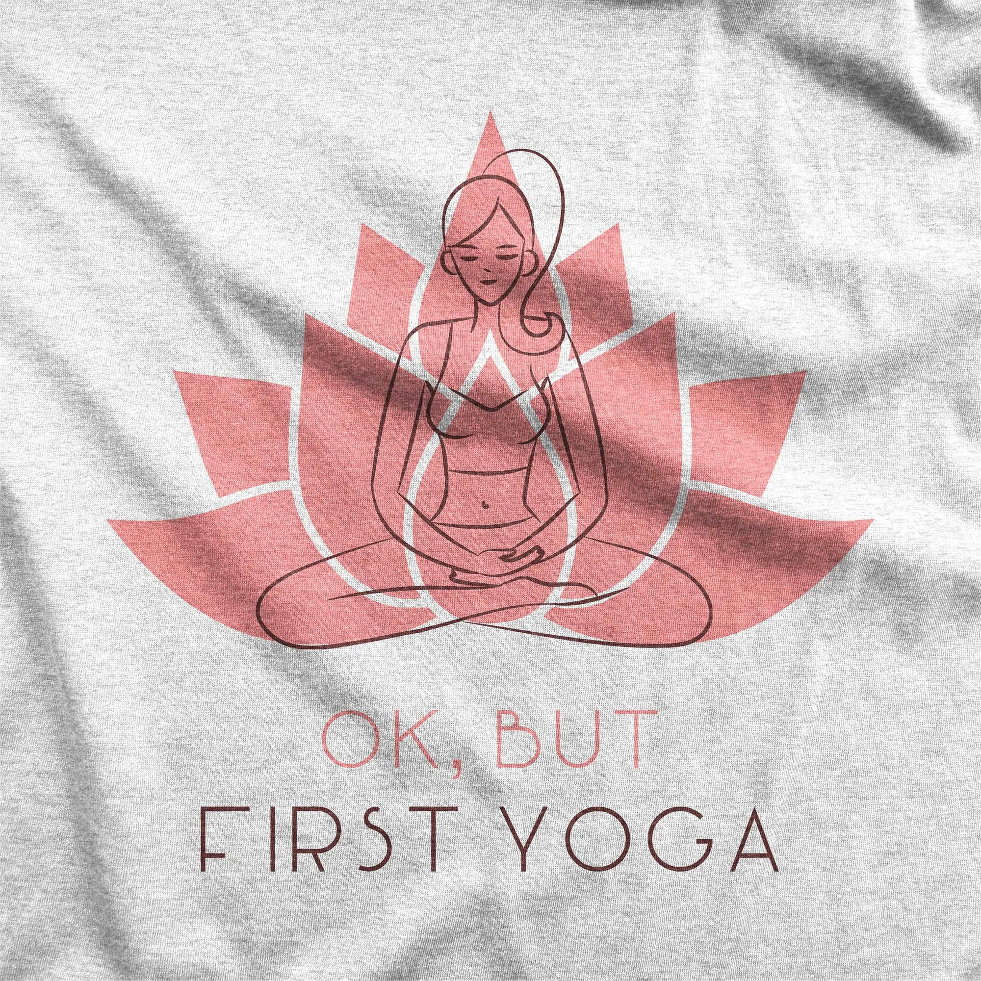 Yoga First Lotus Pose - Women's Triblend Racerback Tank