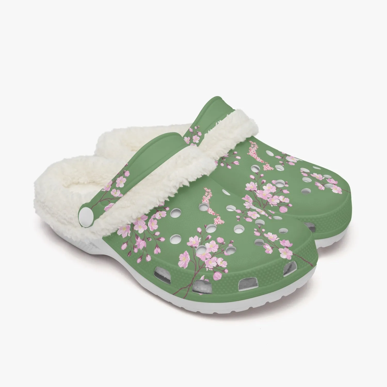 Young Green Bamboo Sakura Clogs