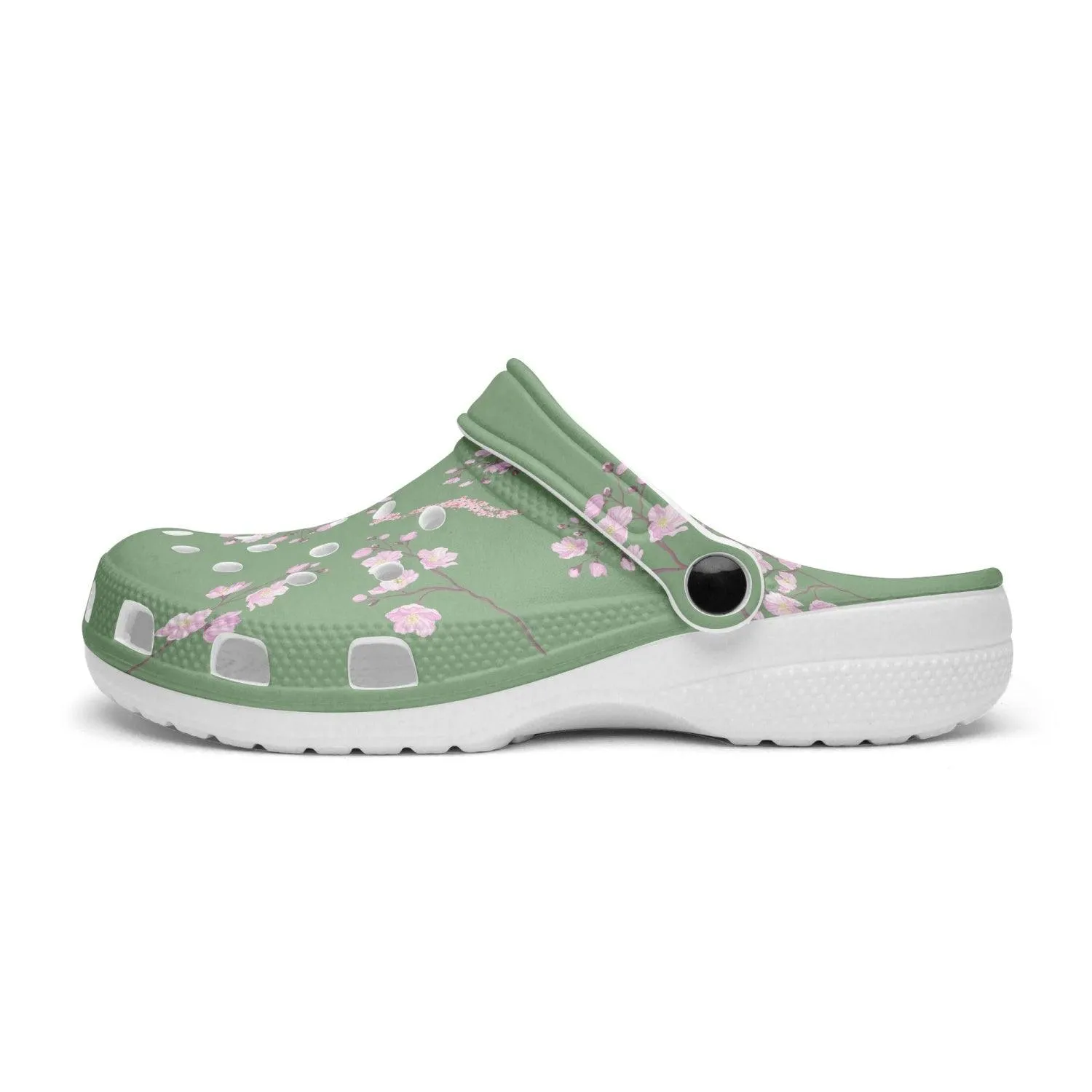 Young Green Bamboo Sakura Clogs