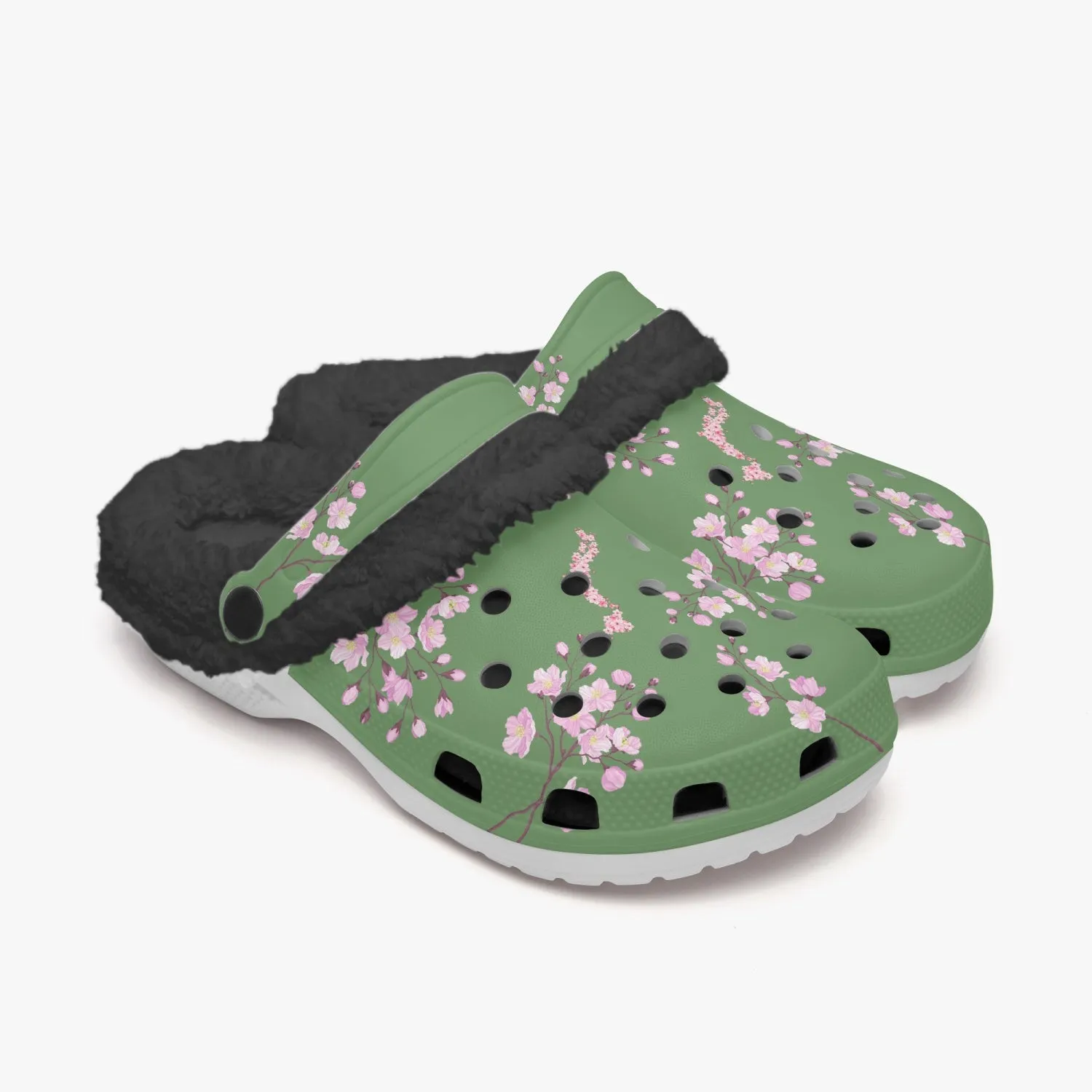 Young Green Bamboo Sakura Clogs