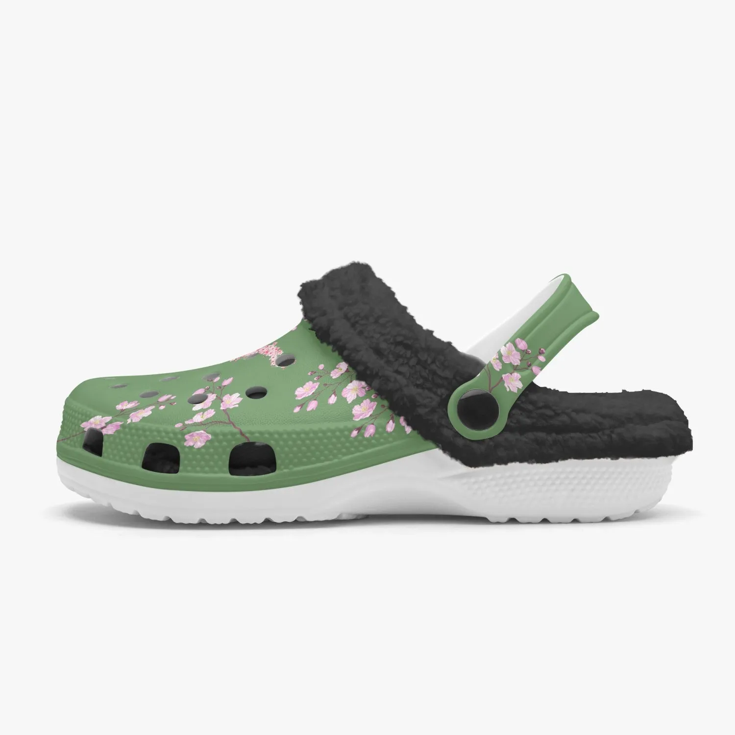 Young Green Bamboo Sakura Clogs